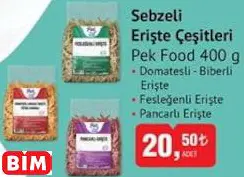 PEK FOOD SEBZELİ  ERİŞTE ÇEŞİTLERİ